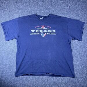 Vintage Y2K Houston Texans NFL Shirts Mens Size 2XL Blue Football South Division